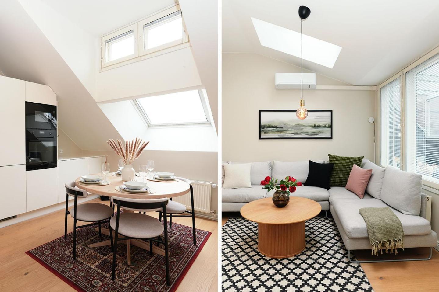 Bright & Modern Scandinavian Attic In Center